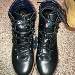 Tommy Hilfiger Black Leather Boots